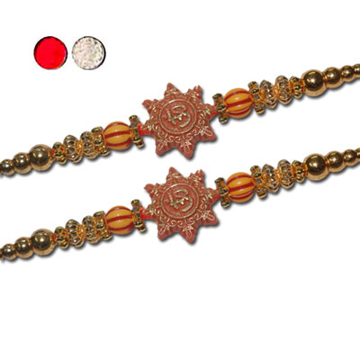 "Designer Fancy Rakhi - FR- 8100 A - Code 240 (2 RAKHIS) - Click here to View more details about this Product